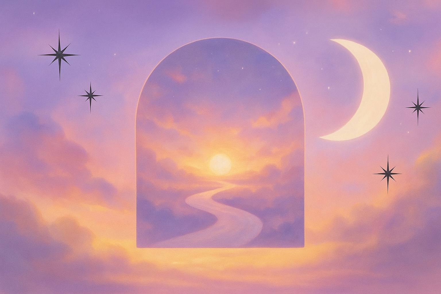 a portal in the sky that helps you view the future